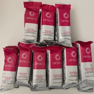 22 Optavia Raisin Oat, Drizzled Berry Crisp, Cranberry Honey Nut, S'mores bars